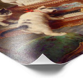 Kätzchen und Klavier Fotodruck (Ecke)