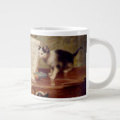 Kätzchen und Klavier Jumbo-Tasse (Rechts)