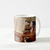 Kätzchen und Klavier Kaffeetasse (VorderseiteRechts)