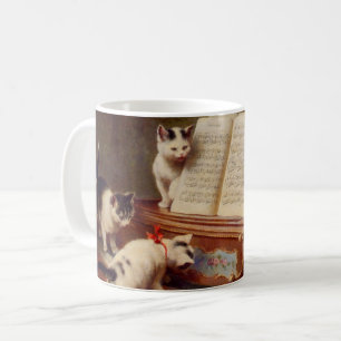 Kätzchen und Klavier Kaffeetasse