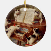 Kätzchen und Klavier Keramik Ornament (Hinten)