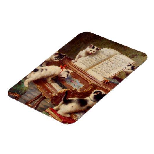 Kätzchen und Klavier Magnet (Linke Seite)