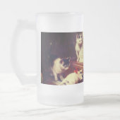 Kätzchen und Klavier Mattglas Bierglas (Links)