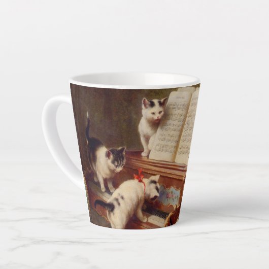 Kätzchen und Klavier Milchtasse (Linke Ecke)