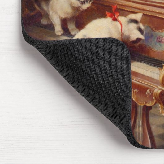 Kätzchen und Klavier Mousepad (Ecke)