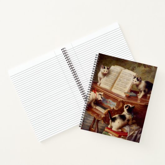 Kätzchen und Klavier Notizblock (Innenseite)