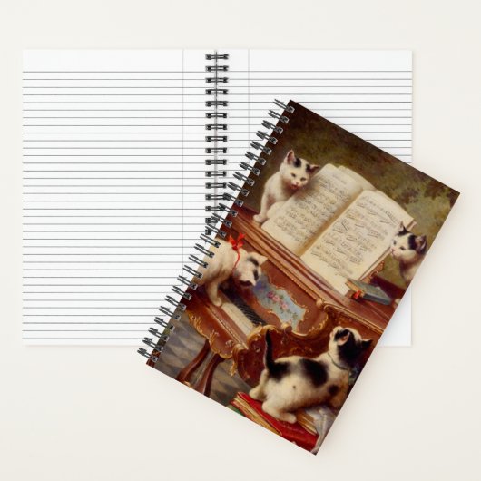 Kätzchen und Klavier Notizblock (Innen)