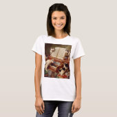 Kätzchen und Klavier T-Shirt (Vorne ganz)