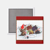 Kätzchen und Maestro-Maus Magnet (Vorderseite/Rückseite)