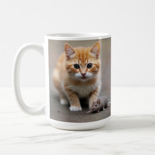 Kätzchen und Maus Kaffeetasse (Links)