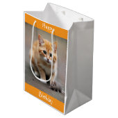 Kätzchen und Maus  Mittlere Geschenktüte (Vorderseite Schrägansicht)