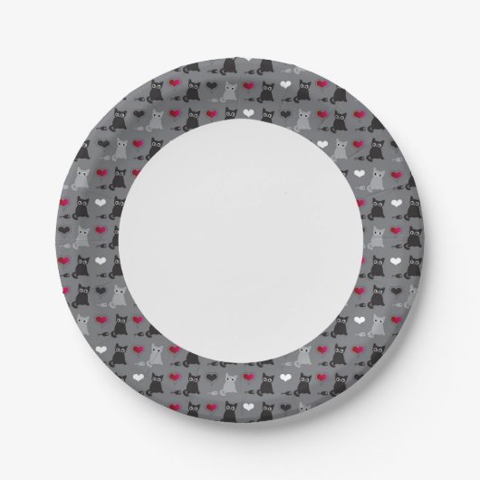 Kätzchen und Mäuse Pappteller (Vorderseite)