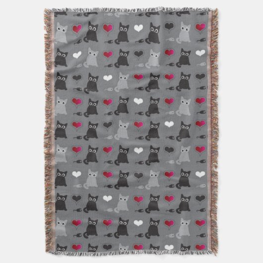 Kätzchen- und Mäusemuster Decke (Vorderseite Vertikal)