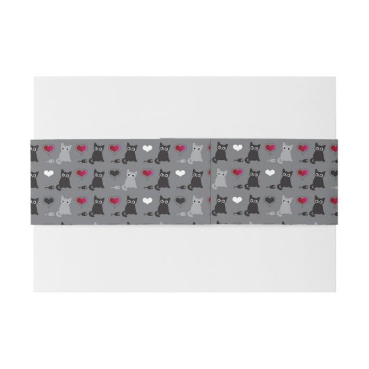 Kätzchen- und Mäusemuster Einladungsbanderole (Rückseitenbeispiel)