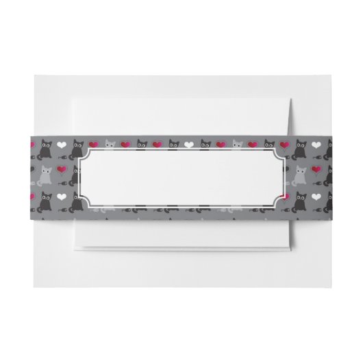 Kätzchen- und Mäusemuster Einladungsbanderole (Vorderseite Beispiel)