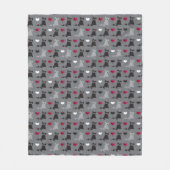 Kätzchen- und Mäusemuster Fleecedecke (Vorderseite)