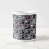 Kätzchen- und Mäusemuster Jumbo-Tasse (Vorderseite)