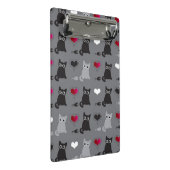 Kätzchen- und Mäusemuster Mini Klemmbrett (Schrägansicht)