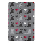 Kätzchen- und Mäusemuster Mini Klemmbrett (Rückseite)