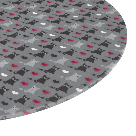 Kätzchen- und Mäusemuster Schneidebrett (Ecke)