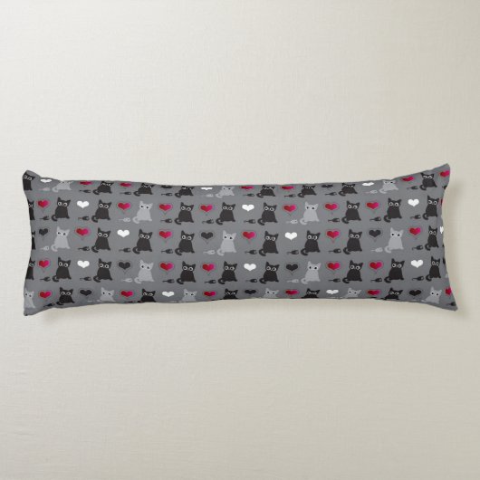 Kätzchen- und Mäusemuster Seitenschläferkissen (Rückseite)