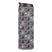 Kätzchen- und Mäusemuster Thermosbecher (Nach rechts gedreht)