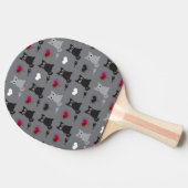 Kätzchen- und Mäusemuster Tischtennis Schläger (Seitenansicht)
