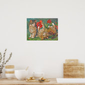 Kätzchen und Poppies Poster (Küche)