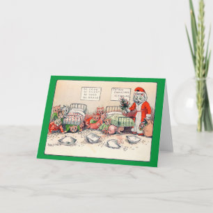 Kätzchen und Santa Cat, Louis Wain Karte
