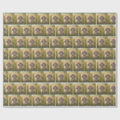 Kätzchen und Schmetterling auf der Wiese Geschenkpapier (Flach)