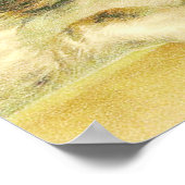 Kätzchen und Schmetterling Vintag Poster (Ecke)