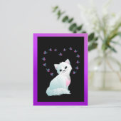 Kätzchen und Schmetterlinge Postkarte (Stehend Vorderseite)