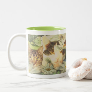 Kätzchen und Schmetterlinge Tasse