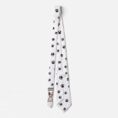 Kätzchen und schwarze Paws Necktie Krawatte (Rückseite)
