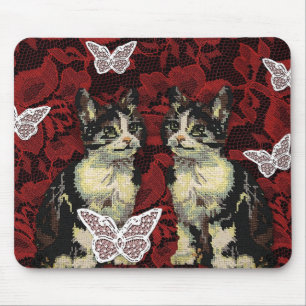 Kätzchen und Spitze oh, die meine sind! Mousepad