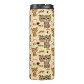 Kätzchen und Sushi-Muster Thermosbecher (Rückseite)