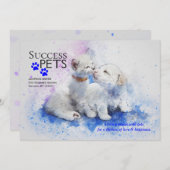 Kätzchen-und Welpen-Adoptions-Mitte-Mitteilung Einladung (Vorne/Hinten)