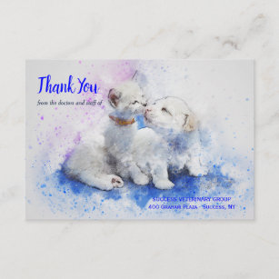 Kätzchen-und Welpen-Tierarzt danken Ihnen Karten