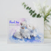 Kätzchen-und Welpen-Tierarzt danken Ihnen Karten (Stehend Vorderseite)