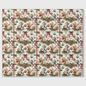 Kätzchen und Ziergegenpapier Geschenkpapier (Flach)