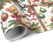 Kätzchen und Ziergegenpapier Geschenkpapier (Rolleneckpunkt)