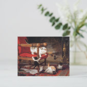 Kätzchen von Fireplace Henriëtte Ronner Knip Postkarte (Stehend Vorderseite)