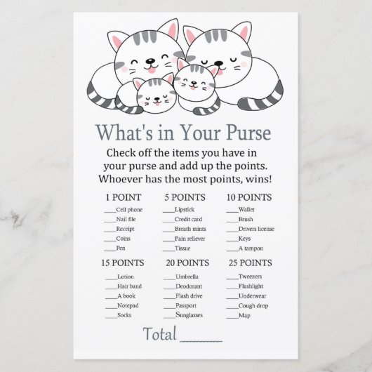 Kätzchen Was ist in Ihrem Handballspiel Babydusche (Vorderseite)