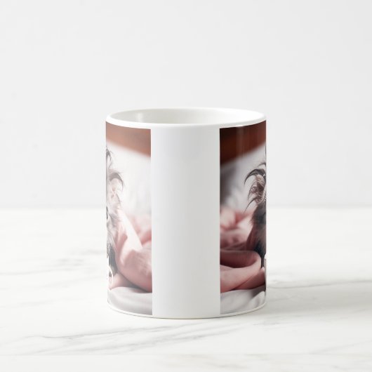 Kätzchen weckte einfach auf und brauchte etwas Kaf Kaffeetasse (Mittel)