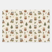 Kätzchen-, Welpen- und Weihnachtsbaum-Muster Geschenkpapier Set (Vorderseite 2)