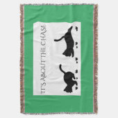 Kätzchen werfen Decken grün mit Zitat. (Vorderseite Vertikal)