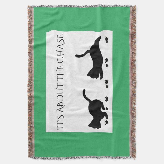 Kätzchen werfen Decken grün mit Zitat. (Vorderseite Vertikal)