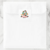 Kätzchen World Quadratischer Aufkleber (Tasche)