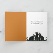 Kätzchen zu Halloween Pumpkin Karte (Innenseite)