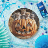 Kätzchen zu Halloween Pumpkin Pappteller (Party)